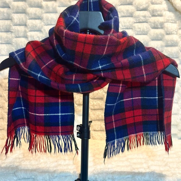Accessories - Women Vibrant Plaid Scarf with Fringe